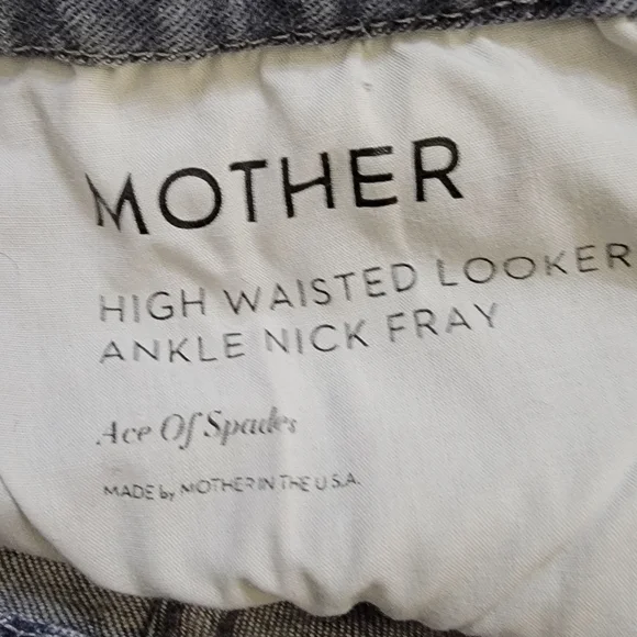 Mother High Waisted Looker Ankle Nick Fray Jeans - Picture 13 of 16